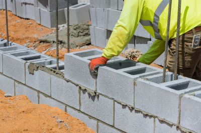Concrete Block Wall Building
